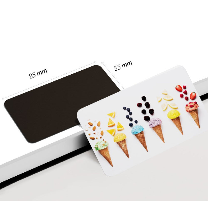 dhcrafts Rectangular Rubber Fridge Magnet Multicolor Food Icecream D2 Rectangular Design Pack of 1 (8.6cm x 5.4cm)